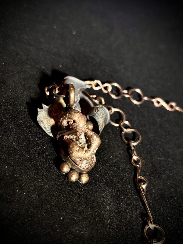 Copper Nugget Pendant set in Copper