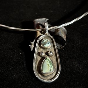 Variscite Pendant set in Sterling Silver