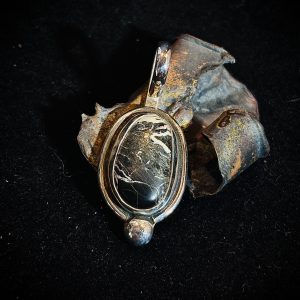 White Buffalo Sterling Silver Pendant