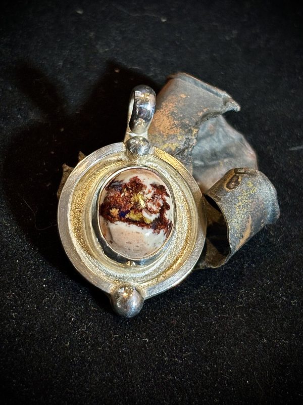 Mexican Fire Opal Sterling Silver Pendant