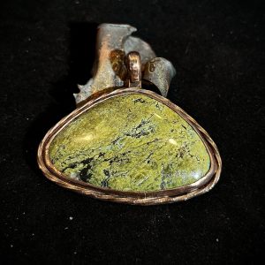 Chinese Turquoise Pendant set in Copper