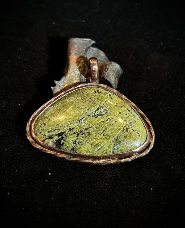 Chinese Turquoise Pendant set in Copper