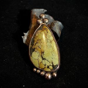 Chinese Turquoise Pendant set in Copper
