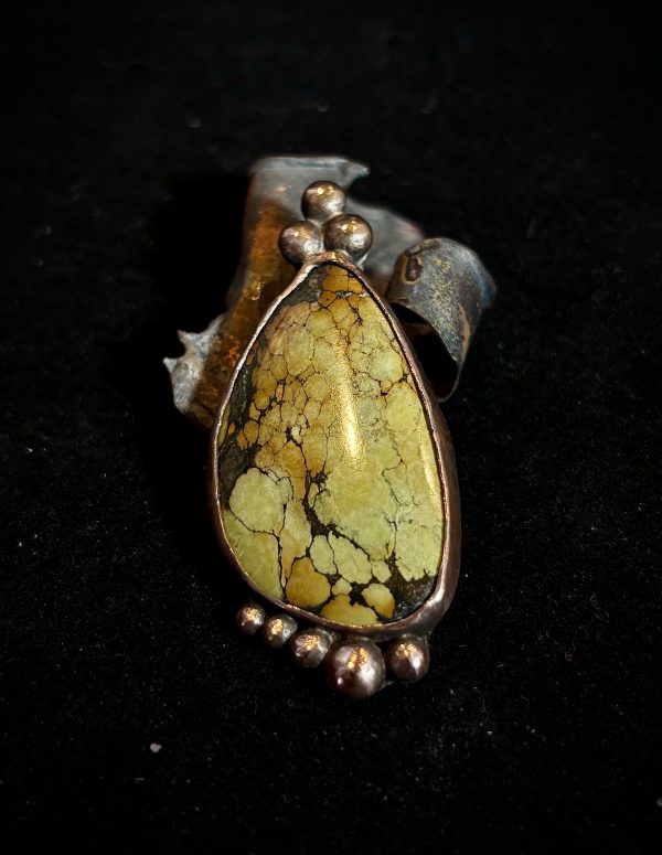 Chinese Turquoise Pendant set in Copper - Image 2