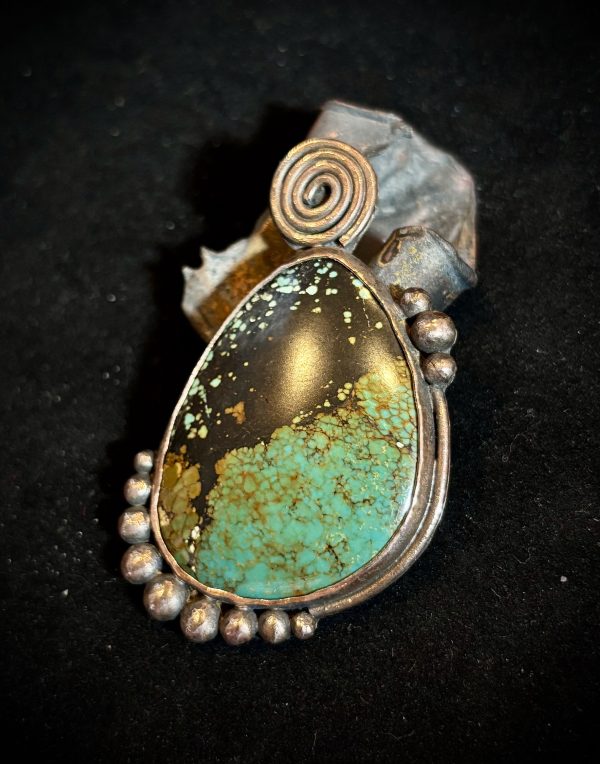 Chinese Turquoise Pendant set in Copper