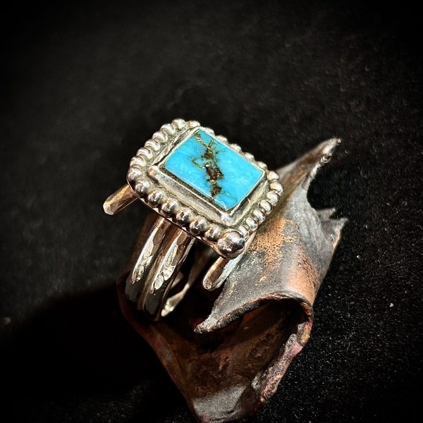 Kingman Turquoise Sterling Silver Ring - Image 2