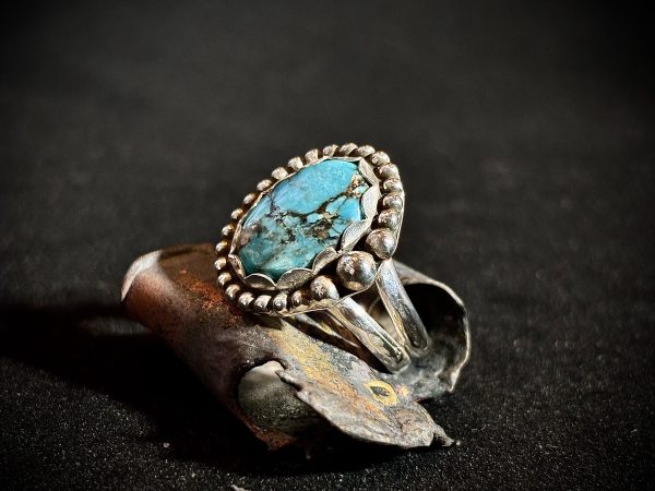 Kingman Turquoise Sterling Silver Ring - Image 2
