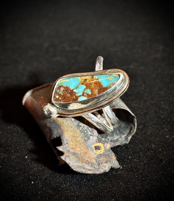 Vintage Turquoise Sterling Silver Ring - Image 2