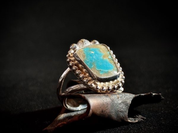 Kingman Turquoise Sterling Silver Ring - Image 2