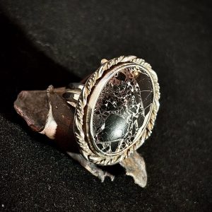 White Buffalo Sterling Silver Ring