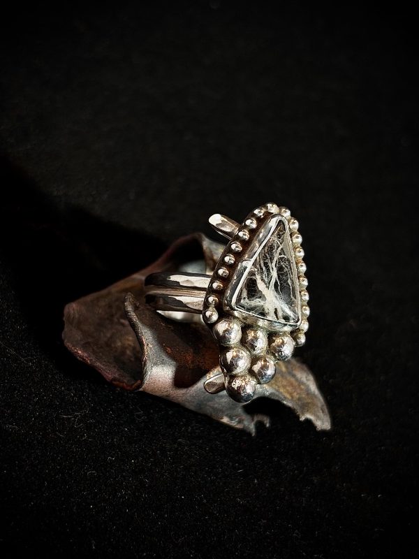 White Buffalo Sterling Silver Ring - Image 2